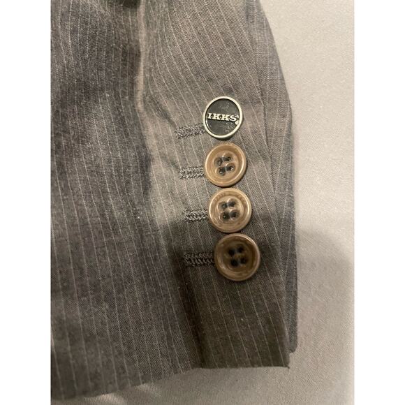 Ikks- pin Stripe Blazer / size 38R / Gray - Picture 9 of 11